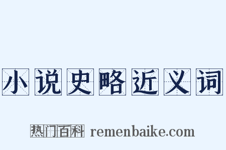 小说史略近义词是什么意思的图片